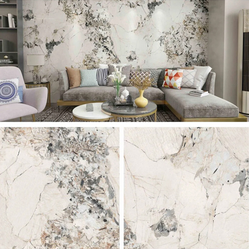 Lembaran Marmar PVC Bersalut UV 1220×2800mm untuk Perabot dan Kabinet Panel Dinding Plastik Berlamina Ringan dan Tahan Lama Hiasan