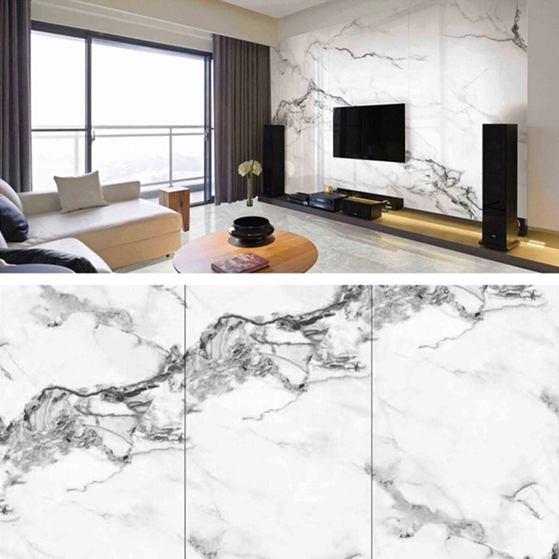 Lembaran Marmar PVC Bersalut UV 1220×2800mm untuk Perabot dan Kabinet Panel Dinding Plastik Berlamina Ringan dan Tahan Lama Hiasan