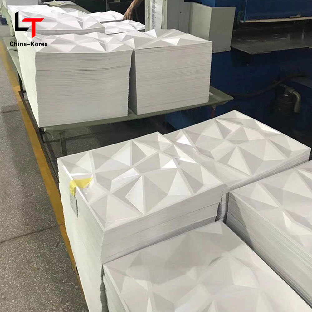 Panel Dinding PVC 3D Moden/Pelekat Dalaman Kalis Air Matt Black Diamond Bentuk untuk Hiasan Dinding Ruang Tamu Bilik Tidur Kalis Air