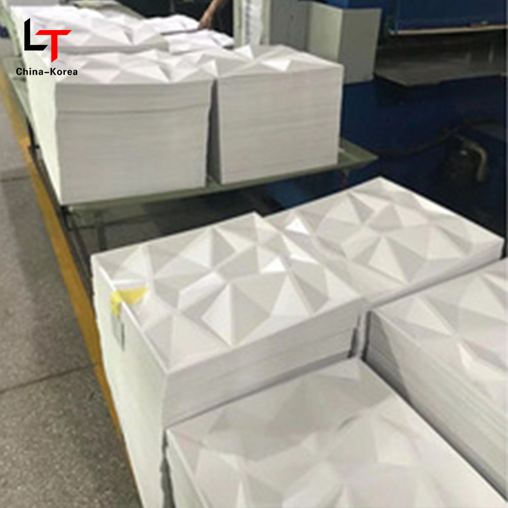 Panel Dinding PVC 3D Moden/Pelekat Dalaman Kalis Air Matt Black Diamond Bentuk untuk Hiasan Dinding Ruang Tamu Bilik Tidur Kalis Air