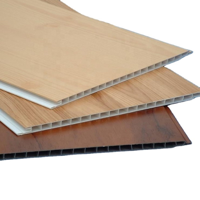 Panel Dinding Bersepadu Gentian Kayu Buluh Mesra Alam 600x9mm PVC WPC Reka Bentuk Dalaman Moden Serbaguna Tahan Lama Pemasangan Mudah