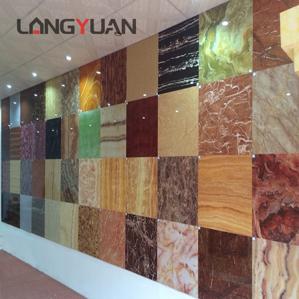 1220mm×2440mm Panel Dinding SPC Papan Dinding Bilik Mandi Kalis Air dan Kalis Api Panel Hiasan UV Dalaman Mesra Alam