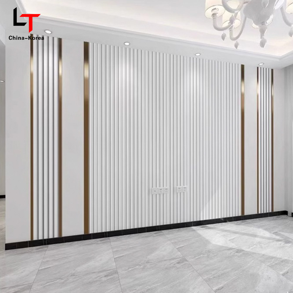 1220×2440mm Mesra Alam PVC Kayu Veneer Bijian Panel hiasan dinding untuk Pelapisan Dinding Dalaman Kalis Air Tahan Calar Mudah Dipasang