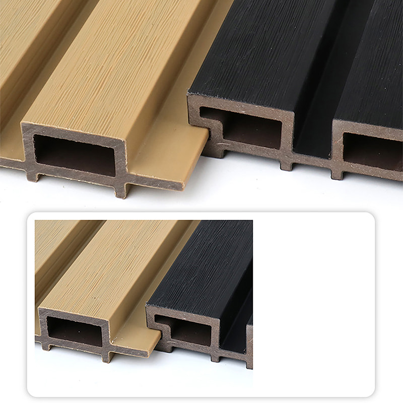 Panel Dinding Bergalur PVC WPC Tahan Air dengan Gril Berus Anti-Slip Dinding Bilah Luar untuk Fasad Luaran dan Bilik Mandi