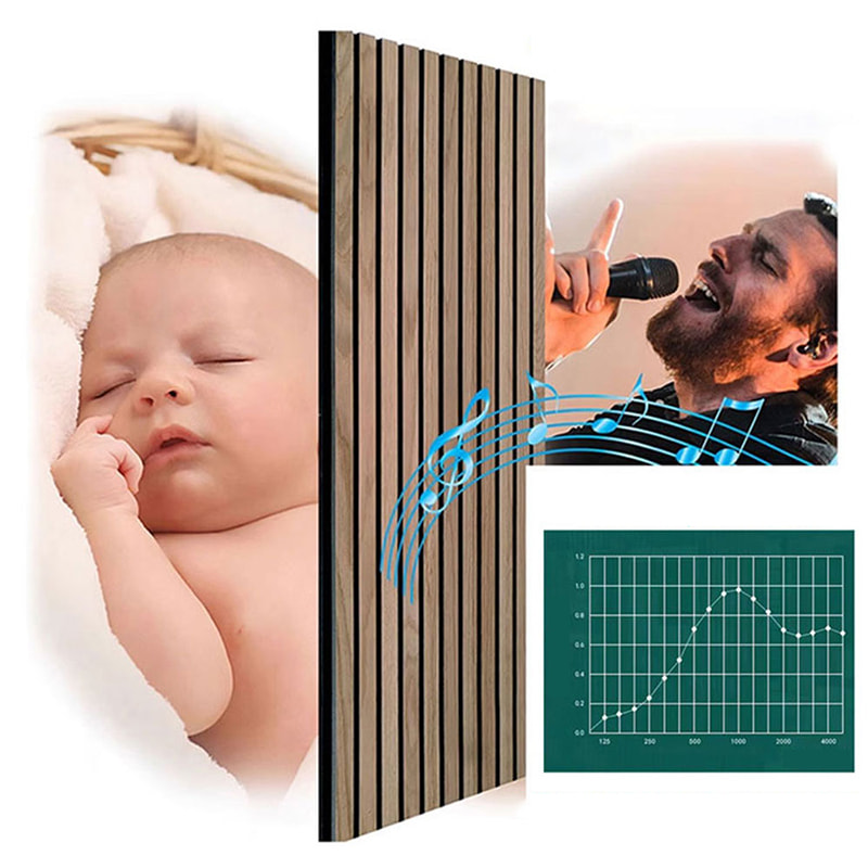 Panel Dinding Akustik WPC Dalaman Moden Reka Bentuk Saling Hiasan Kalis Bunyi Kalis Api Menyerap Bunyi Gred Jeriji Luar