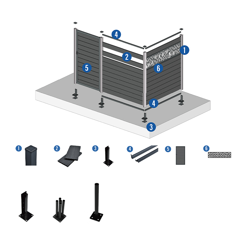 Pagar Wpc Komposit Plastik Kayu Panel Pagar Halaman Taman Rumah Lebih Baik Daripada Pagar Pvc Vinyl Kalis Air Papan Privasi Luaran Hdpe