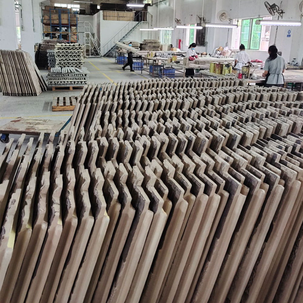 60*30cm Hiasan Lembaran Venir Hiasan Poliuretana Tiruan Panel Dinding Batu Pu Batu Tiruan untuk Rumah