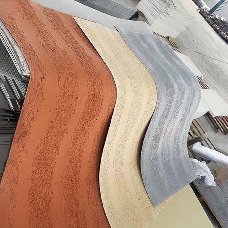 Reka Bentuk Moden Panel Dinding Ringan Kalis Api Bahan Baru Pelapisan Batu Lembut Jubin MCM Fleksibel Penutup Dinding Batu Linear