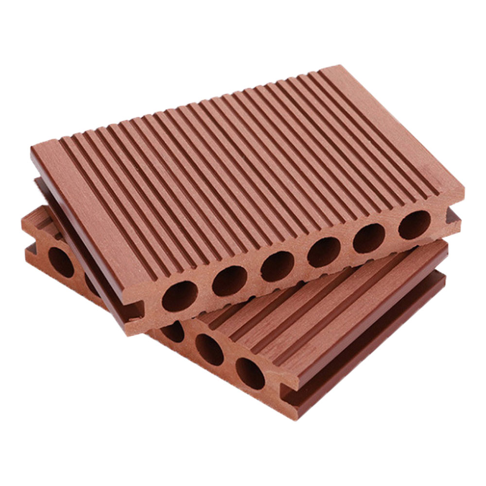 Interlock Wpc Decking Luaran 3D Timbul Kayu Papan Decking Komposit Kayu Lantai Tekstur Plastik