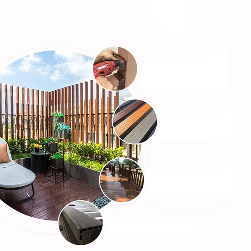 Snap pada Lantai DIY Luaran Kalis Air Wpc Patio Papan Jubin Kejuruteraan Kejuruteraan Lantai Bersambung Berkunci